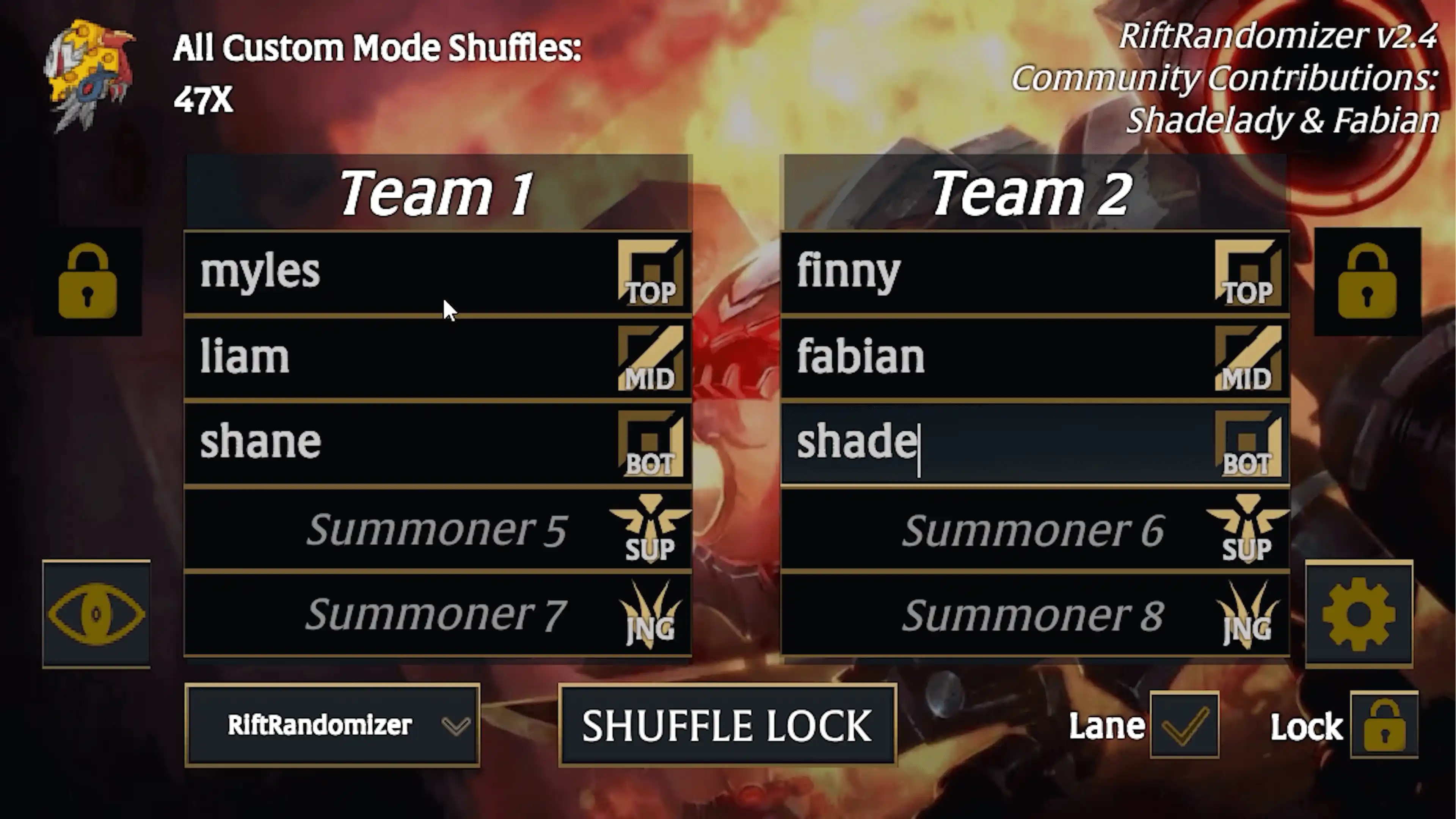 Name entry 1